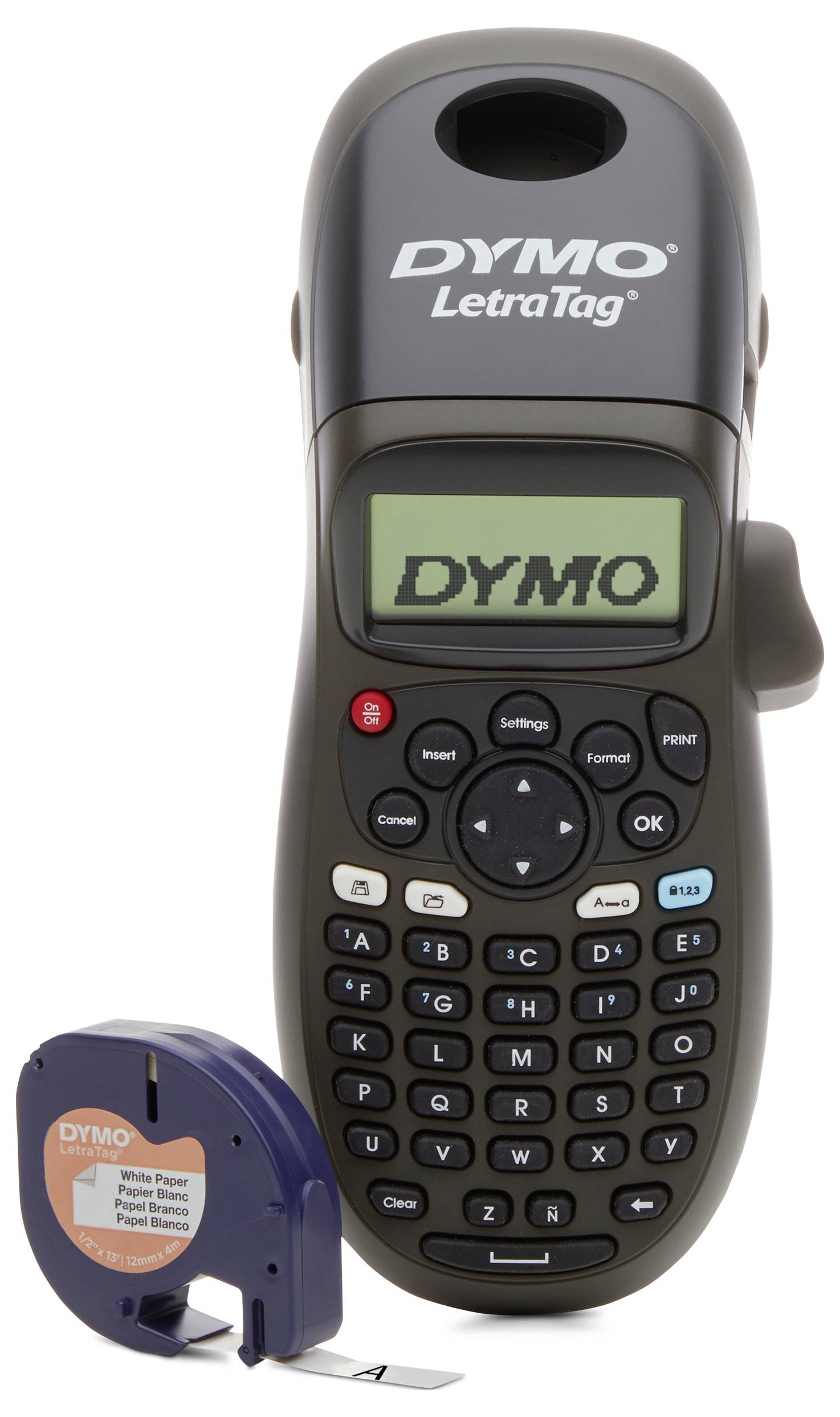 DYMO LetraTag LT-100H Svart Märkmaskin Lämplig för tejp: LT 12 mm
