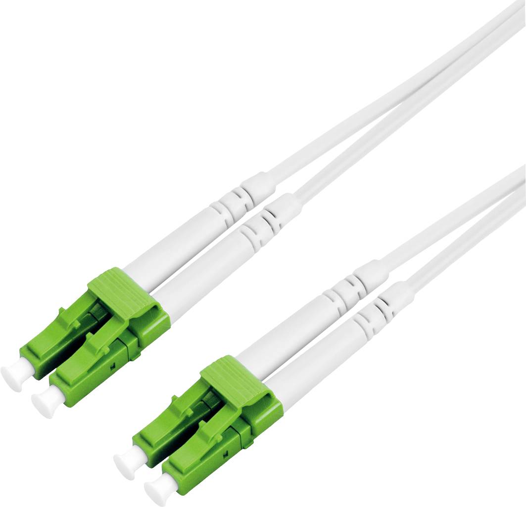 Roline 21.15.8631 Fiberoptik LWL Anslutningskabel 2.00 m Vit [2x LC-stiftdon – 2x LC-stiftdon] Singlemode OS2