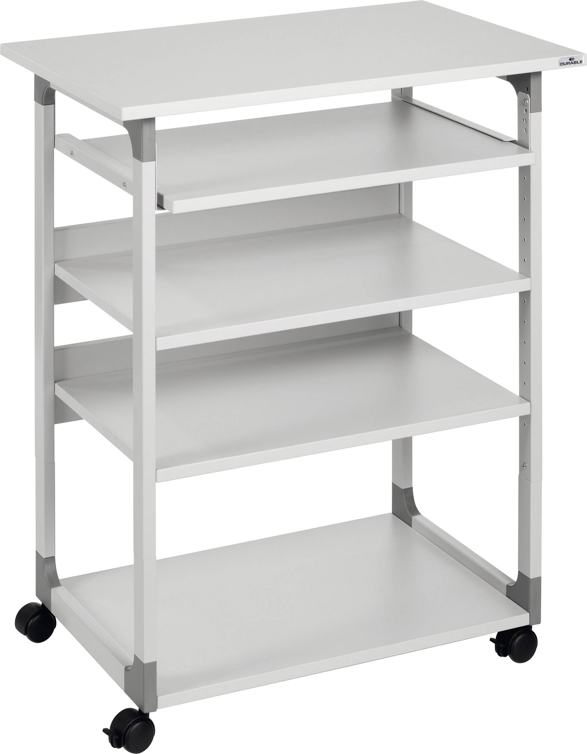 Durable Datorvagn SYSTEM 75 VH 372010 Färg på bordsskivan: Grå (L x B x H) 500 x 750 x 950 mm Grå