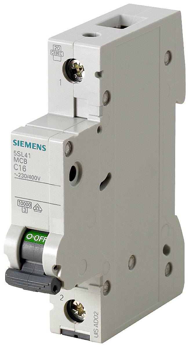 Siemens 5SL41018 5SL4101-8 Automatsäkring 1-polig 1 A 230 V, 400 V