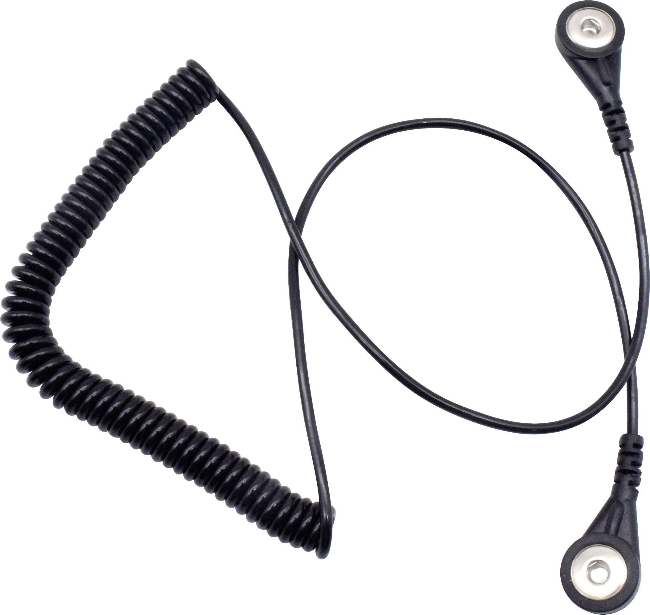 Quadrios ESD-jordningskabel 1.80 m Tryckknapp 4 mm