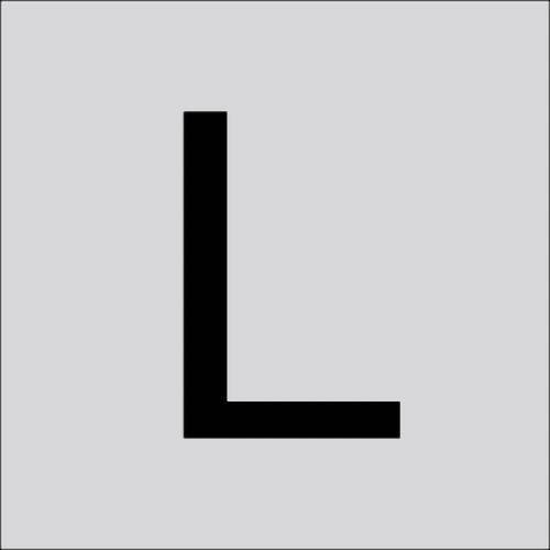 RZB 99220.003.L Bokstaven ”L” stor 40 mm 1 st