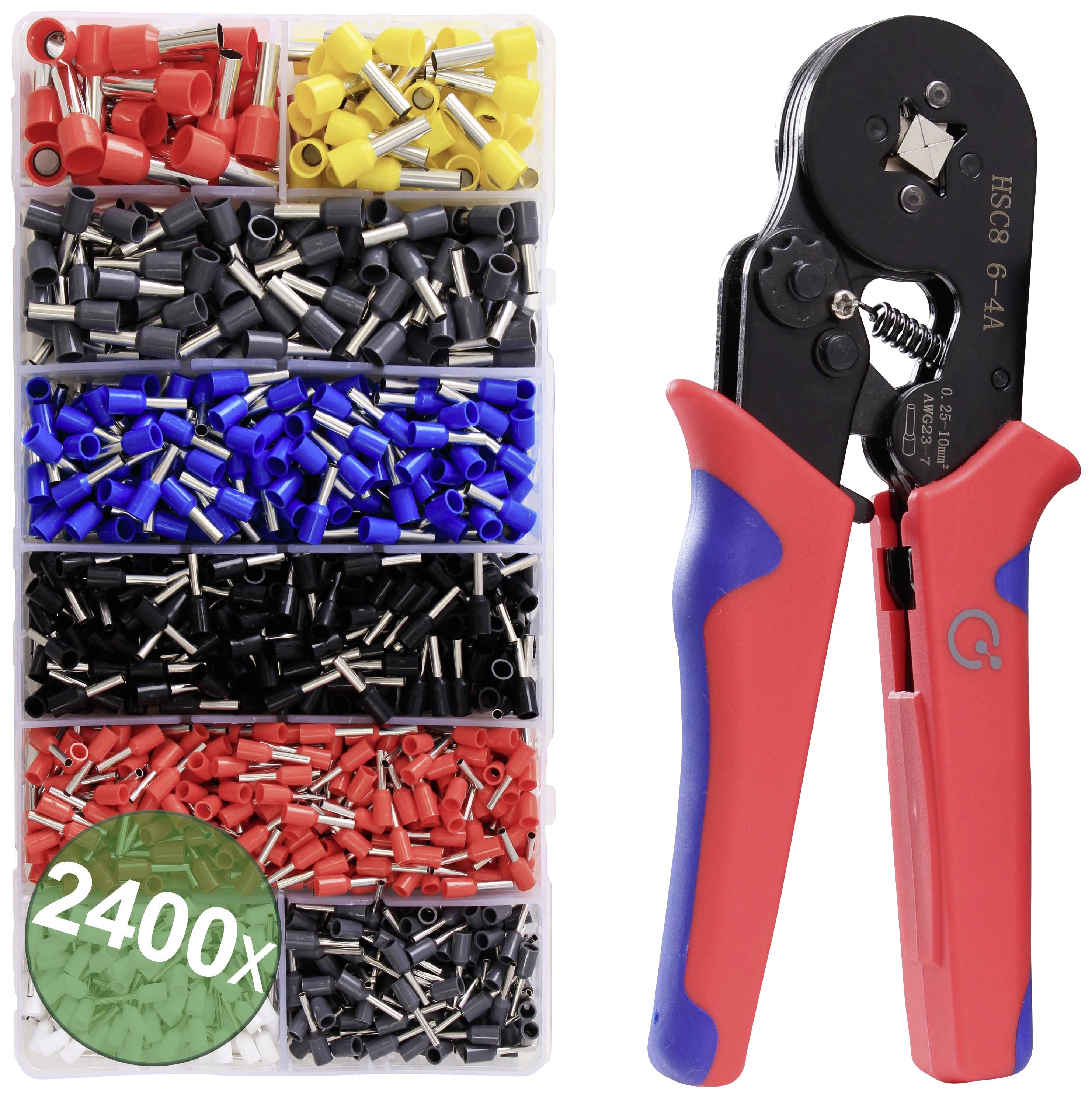 Quadrios 22T007 22T007 Crimptång-set Ändhylsor 0.25 till 10 mm² Inkl. ändhylsa sortiment
