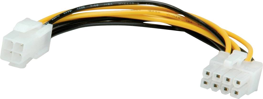 Roline PC Anslutningskabel [1x PCIe hane 8-pol – 1x ATX-strömkontakt 4-polig] 0.15 m Flerfärgad