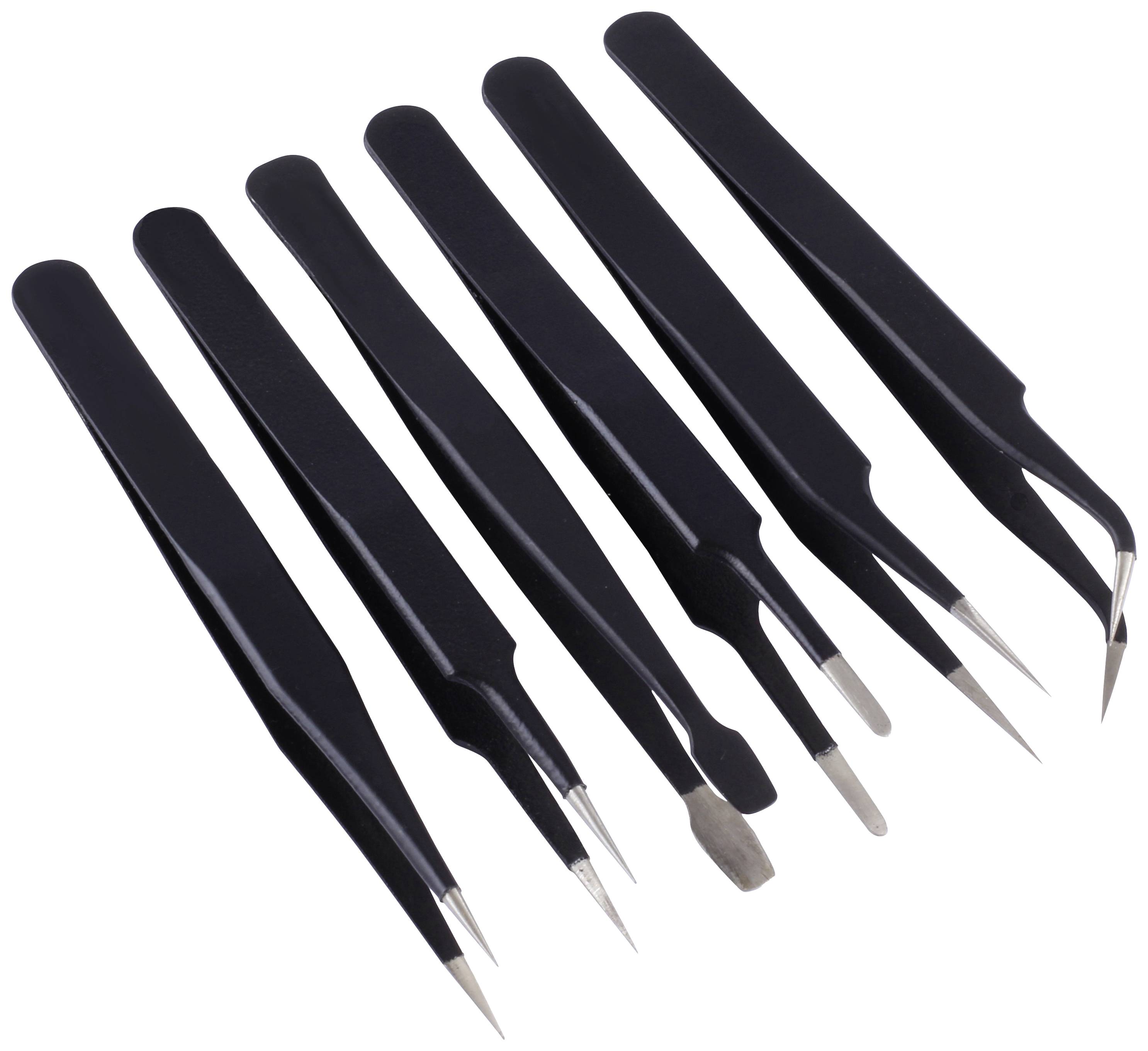 Quadrios 23EC157 Pincett-set Spets, Avrundad, Spets, sned, fin, Spets, flat, Spets, fin