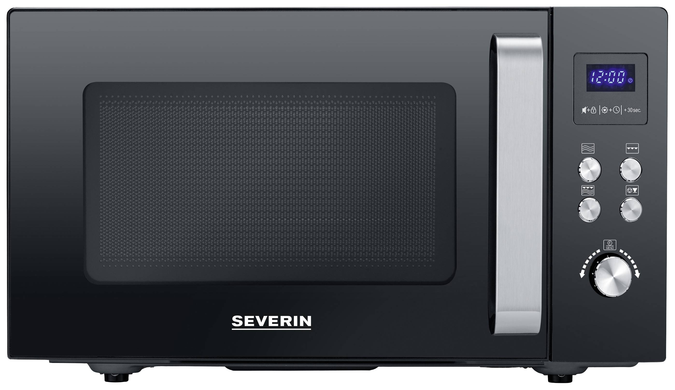 Severin MW 7763 Mikrovågsugn Svart, Rostfritt stål 900 W Grillfunktion
