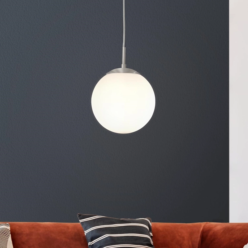 EGLO – Ljuskrona med textilsladd 1xE27/60W/230V diameter 20 cm