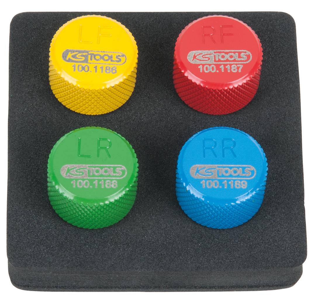 RDKS / TPMS Däckfläktssats, 4-delars KS Tools 100.1185