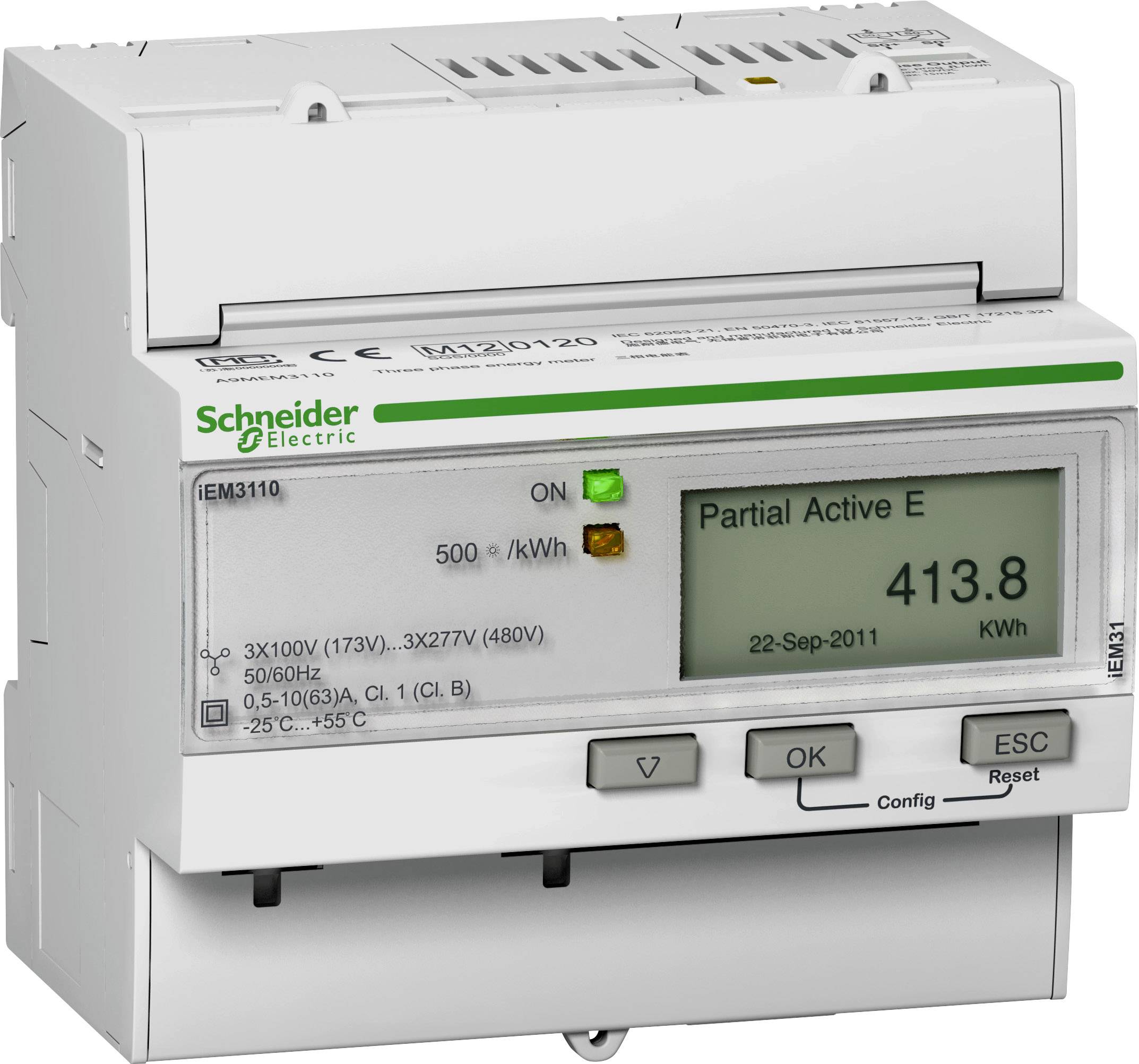 Schneider Electric A9MEM3110 A9MEM3110 E-räknare digital 63 A MID-konform: Ja 1 st