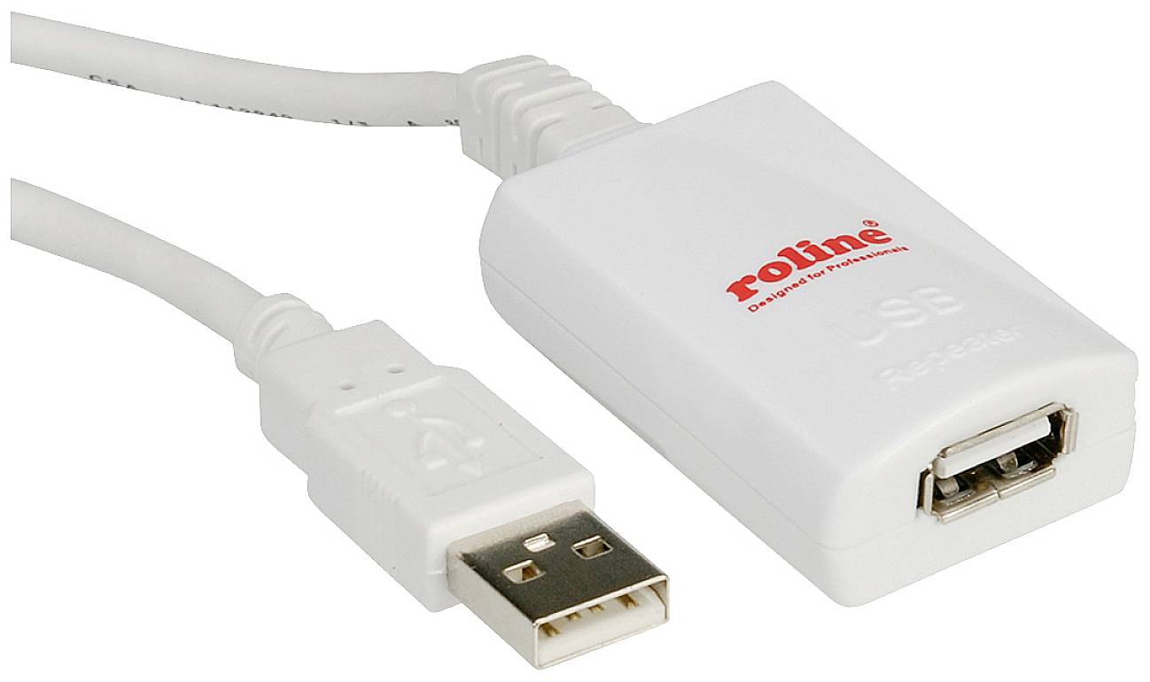 Roline USB-kabel USB 2.0 RJ45-kontakt 5.00 m Vit 12.04.1088