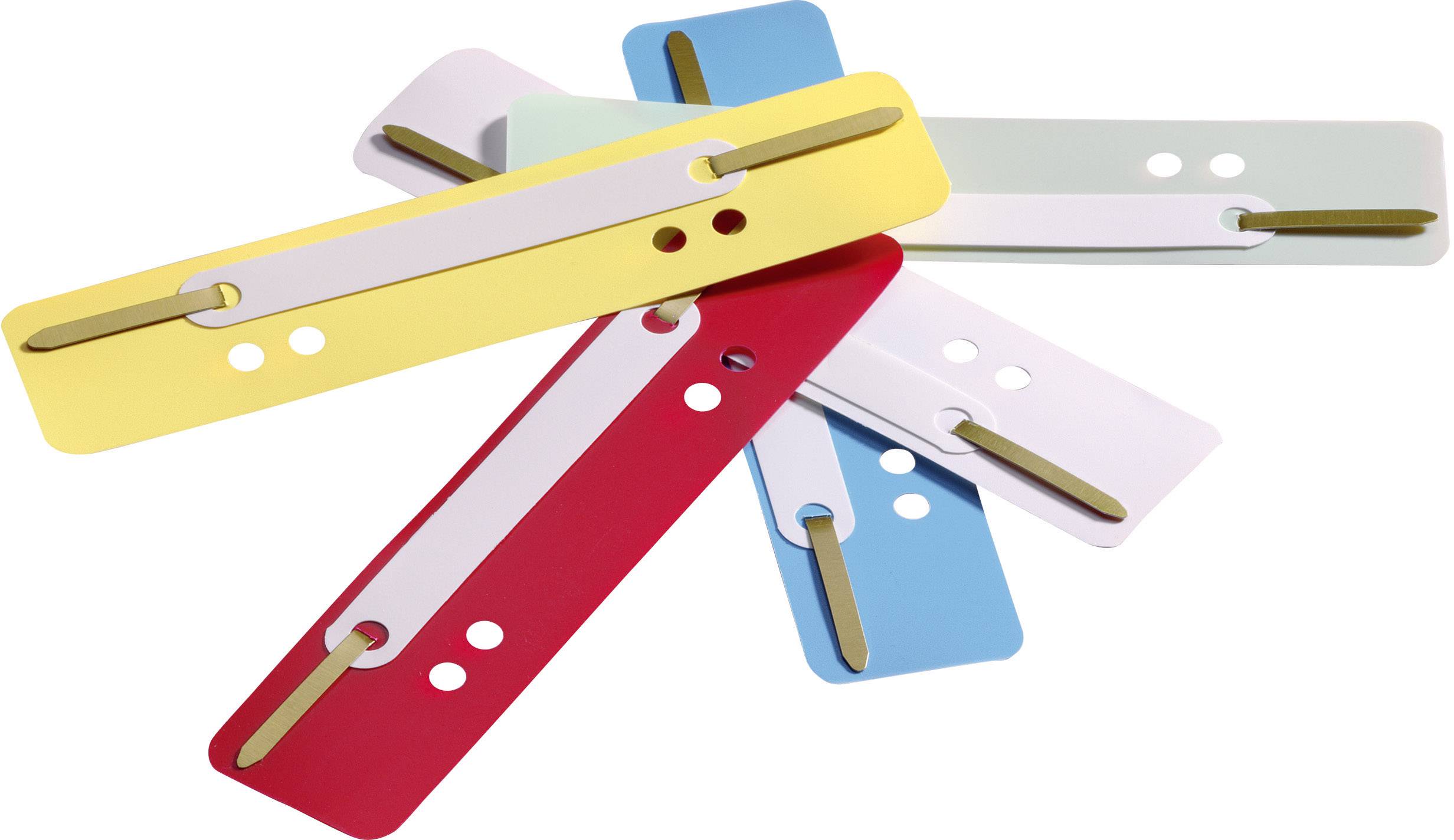 Durable Häftremsor 691000 Olikfärgat sorterade 150 mm x 38 mm x 150 mm 4-faldig hålning Förpackningsmängd:25 st/paket 25