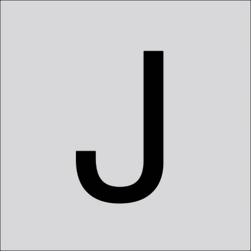 RZB 99220.003.J Bokstaven ”J” stor. 40 mm 1 st