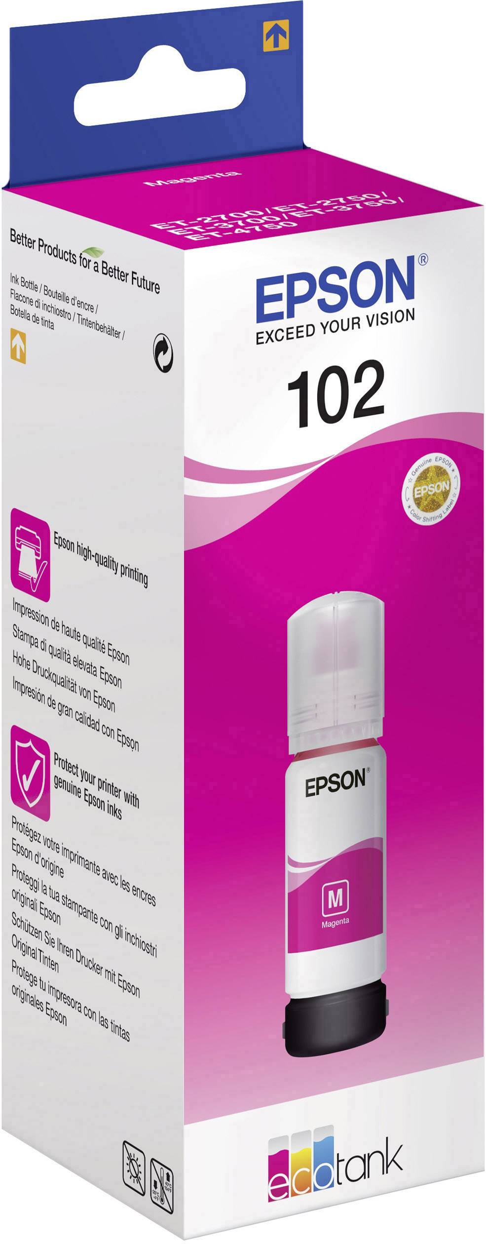 Epson C13T03R340 102 EcoTank Påfyllning Original Epson Magenta 70 ml