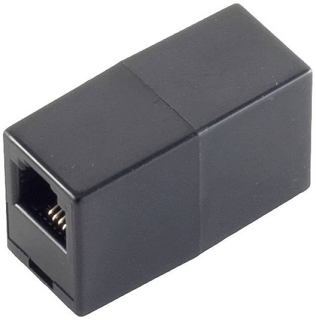 Shiverpeaks Telefon Adapter [1x RJ11 hona 6p4c – 1x RJ11 hona 6p4c] Svart