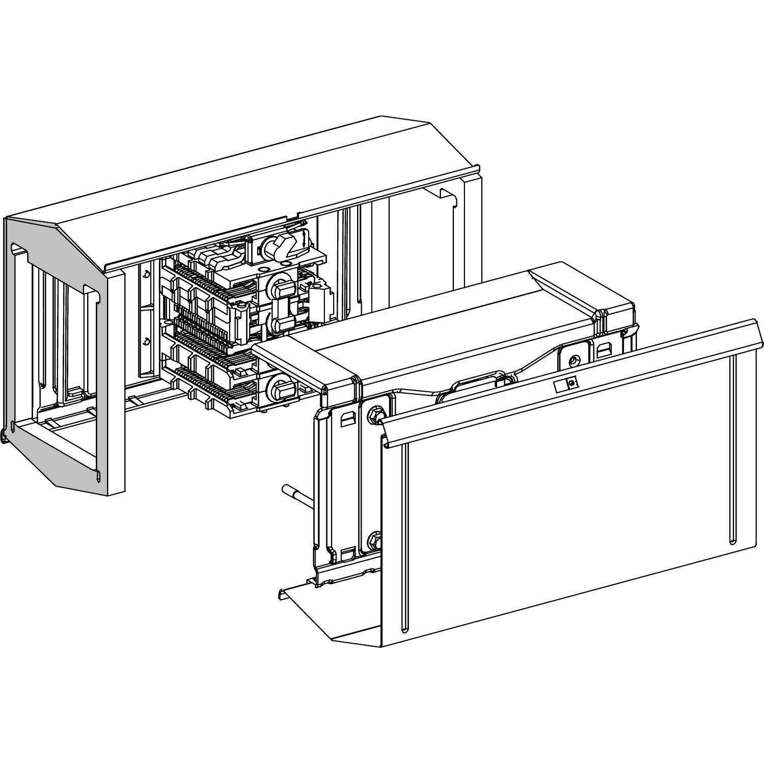 Schneider Electric KSA800FA4 KSA tillbehör, kopplingsblock, 800A, anslutning till Canalis KSA IP52 Kopplingselement 1 st