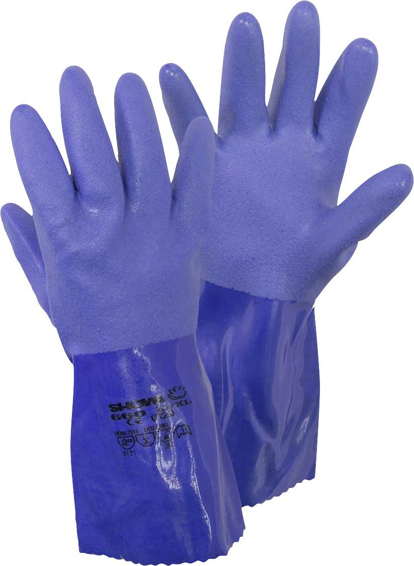 Showa 4708 660 Gr. L Bomullstyg, PVC Kemikaliehandskar Storlek (handskar): 9, L EN 388:2016, EN 374-1:2016/ Typ B, EN 37