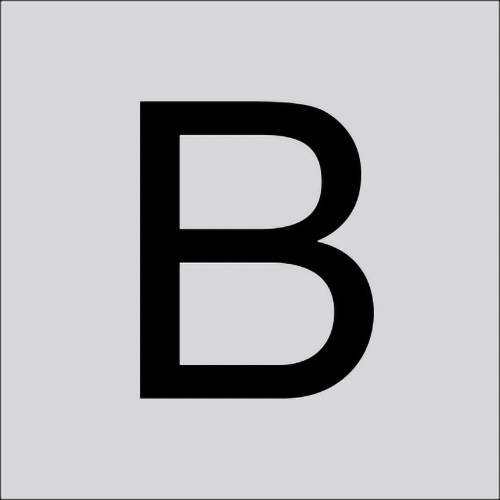 RZB 99220.003.B Bokstaven ”B” stor 40 mm 1 st