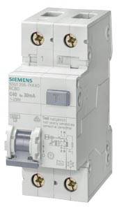 Siemens 5SU13531KK10 Jordfelsbrytare/Säkerhetsbrytare 10 A 0.03 A 230 V