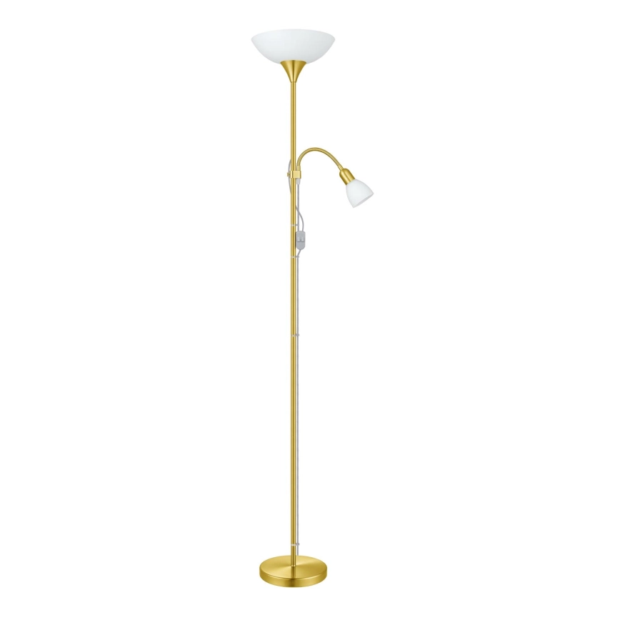 EGLO – Golvlampa 1xE27/60W + 1xE14/25W guld