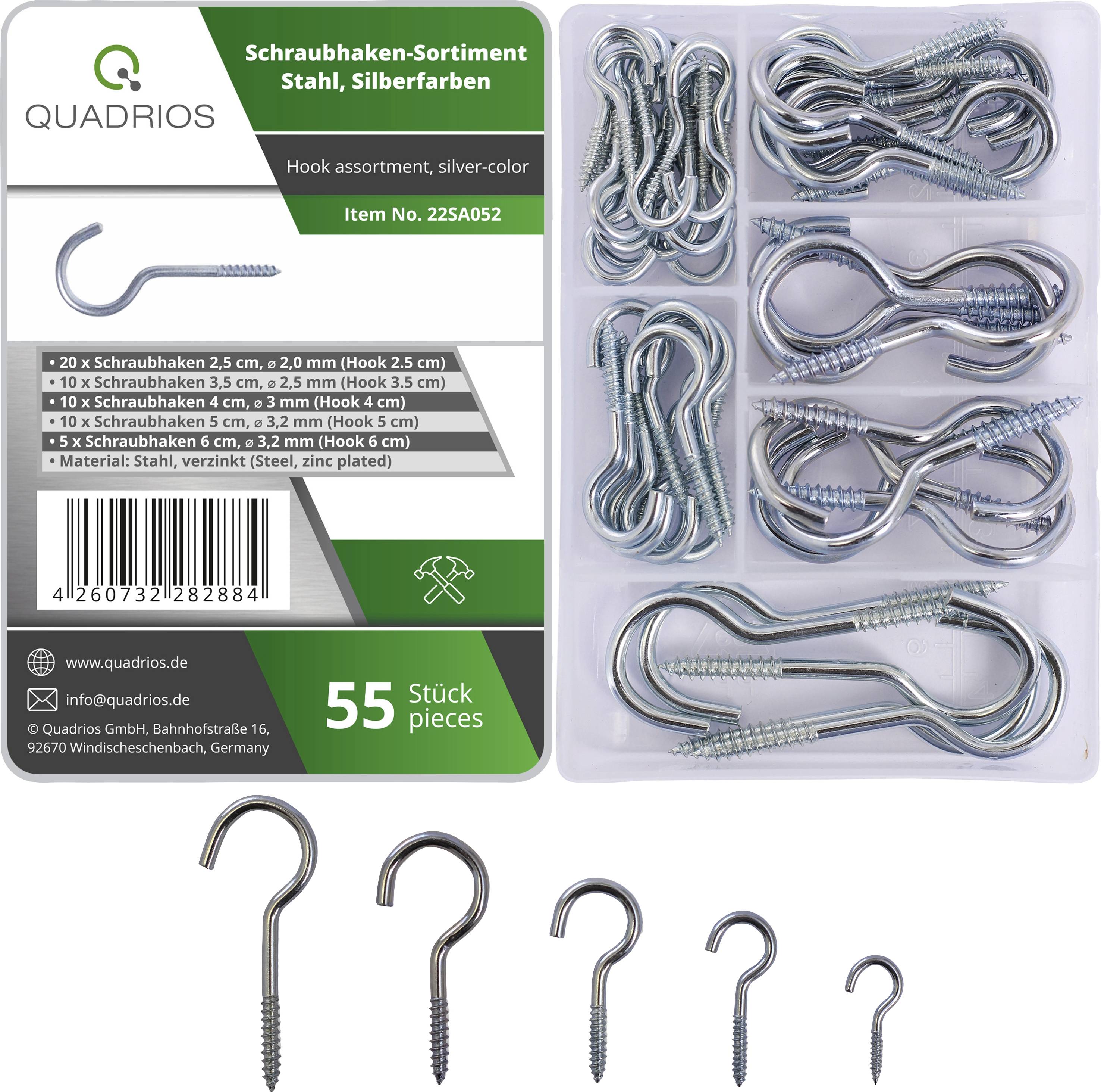 Quadrios 22SA052 Skruvkrok 55 st