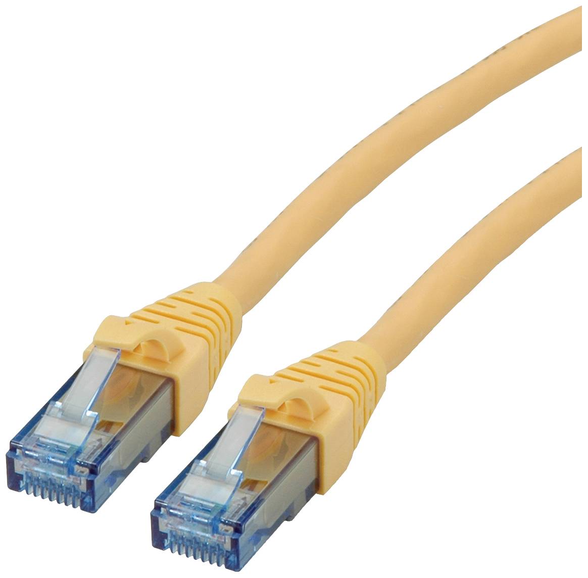 Roline 21.15.2726 RJ45 Nätverkkabel, Patchkabel CAT 6A U/UTP 7.50 m Gul oskärmad, Halogenfri, Flamskyddsmedel 1 st