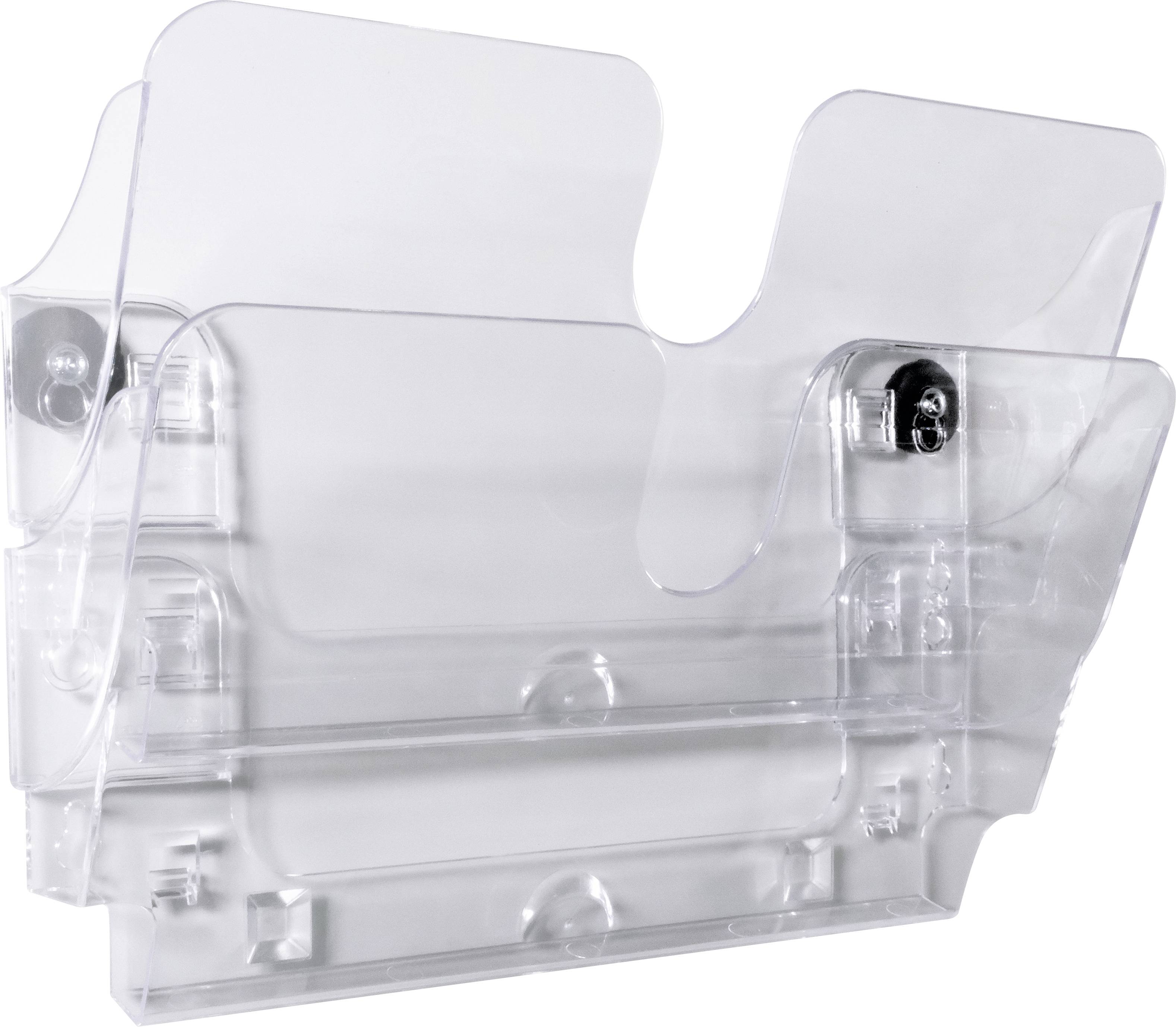 Durable Flexiplus 1709022400 Vägg-prospekthållare Transparent DIN A4 tvärs Ytantal 2 1 st (B x H x D) 340 x 250 x 23 mm