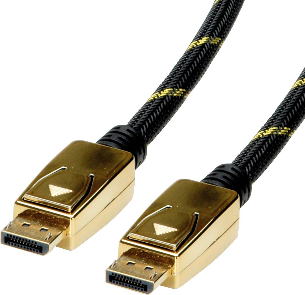 Roline DisplayPort Anslutningskabel DisplayPort-kontakt, DisplayPort-kontakt 10.00 m Flerfärgad 11.04.5649 Skärmad Displ