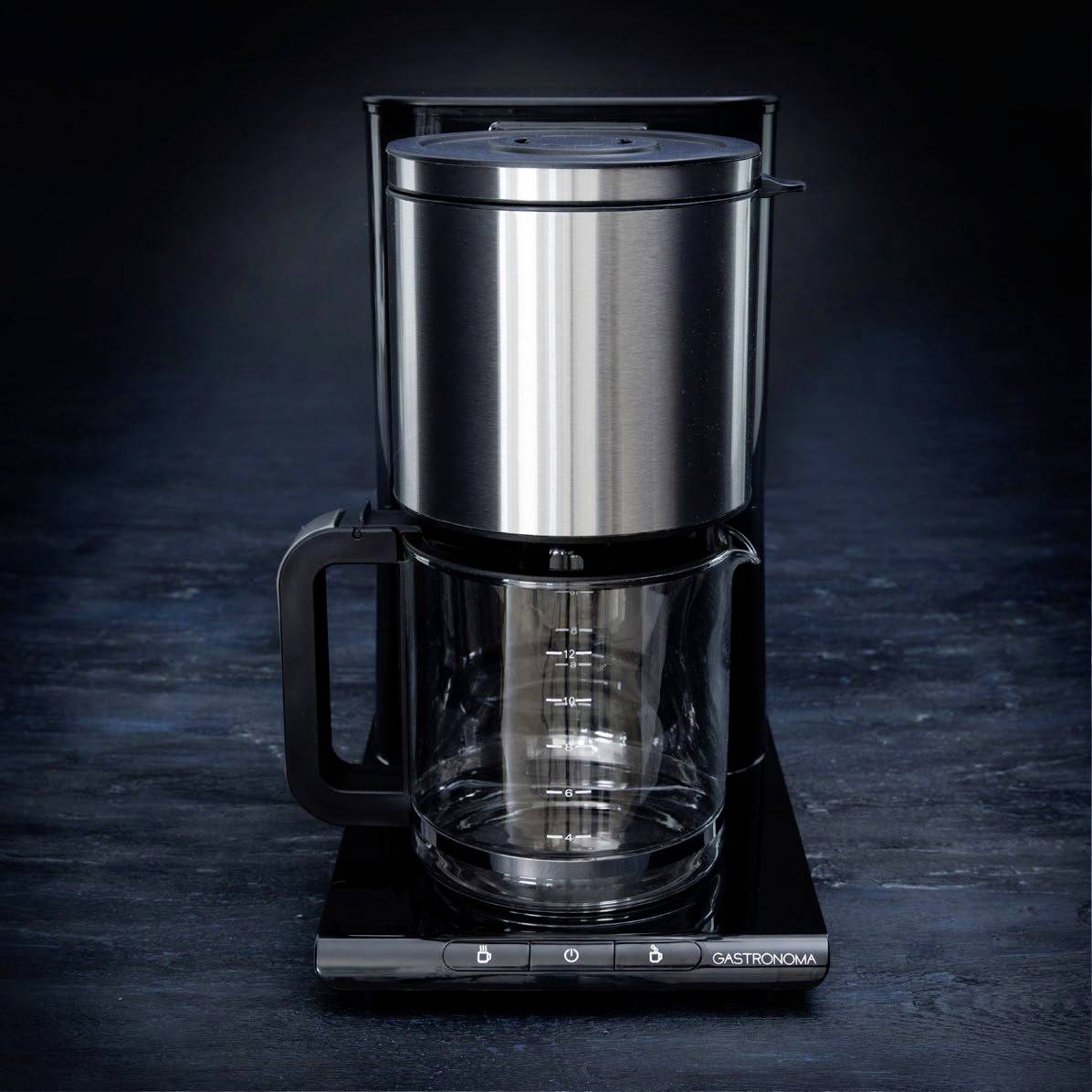 Gastronoma 18100003 Kaffebryggare Svart, Rostfritt stål Kapacitet Koppar=12 Varmhållningsfunktion