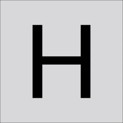 RZB 99220.003.H Bokstaven ”H” stor 40 mm 1 st