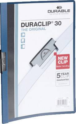 Durable Klämmapp DURACLIP 30 – 2200 220007 DIN A4 Mörkblå