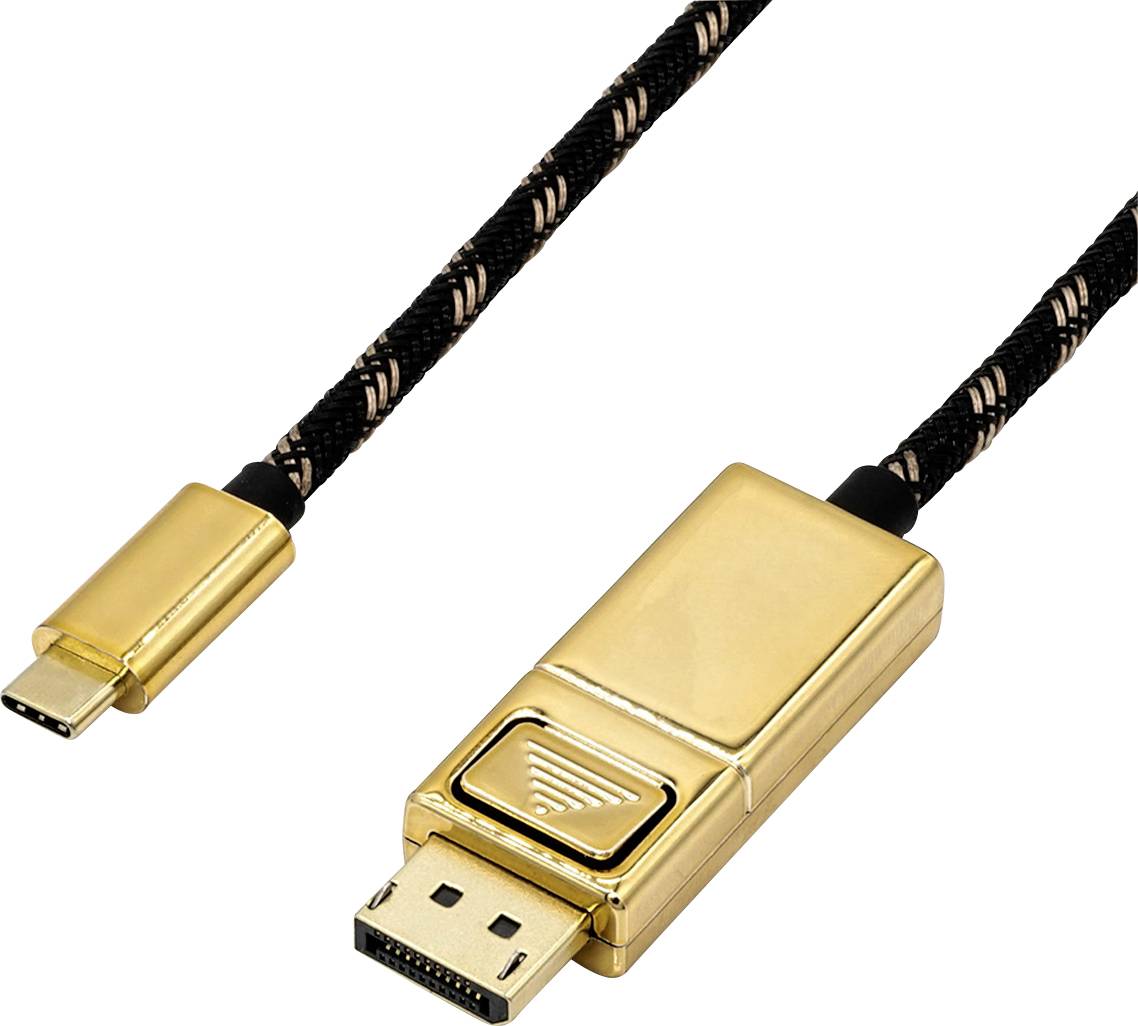 Roline USB-C® / DisplayPort Adapterkabel USB-C®-kontakt, DisplayPort-kontakt 1.00 m Flerfärgad 11.04.5848 USB-C®-skärmka