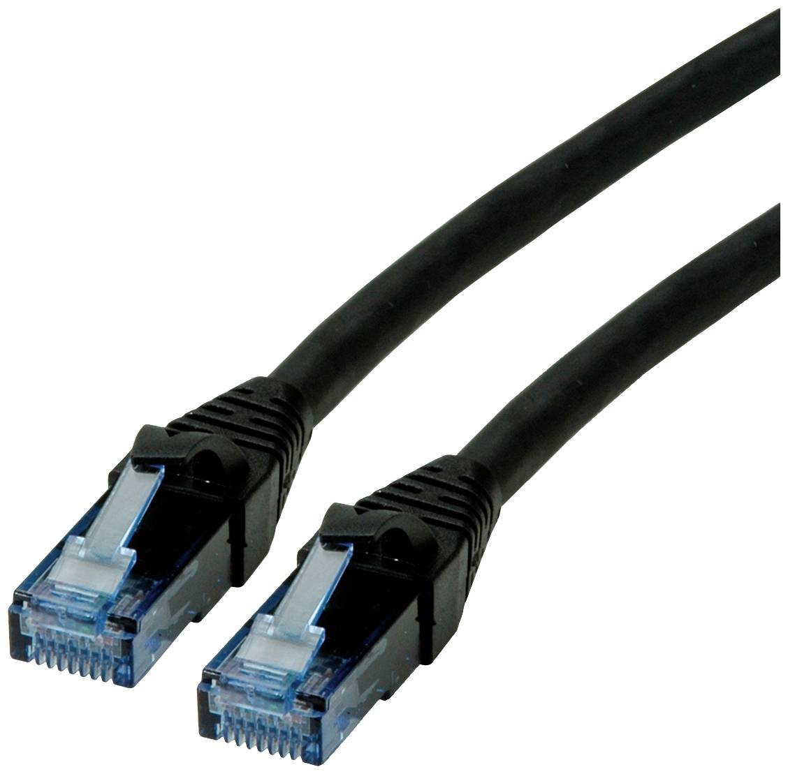 Roline 21.15.2754 RJ45 Nätverkkabel, Patchkabel CAT 6A U/UTP 1.50 m Svart oskärmad, Halogenfri, Flamskyddsmedel 1 st