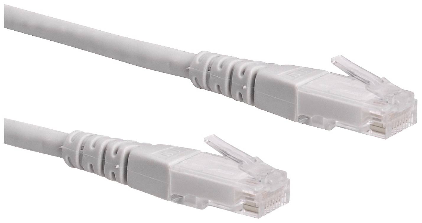 Roline 21.15.0932 RJ45 Nätverkkabel, Patchkabel CAT 6 U/UTP 2.00 m Grå oskärmad 1 st