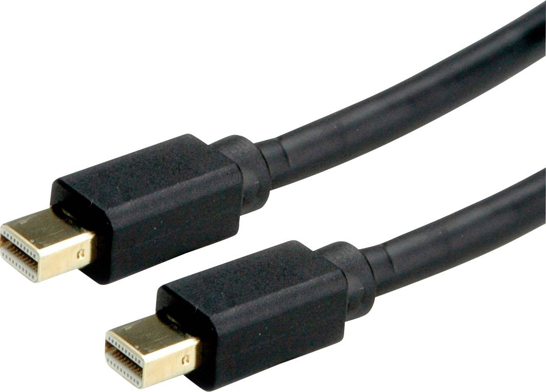 Roline DisplayPort Anslutningskabel Mini DisplayPort-kontakt, Mini DisplayPort-kontakt 1.00 m Svart 11.04.5817 Skärmad D