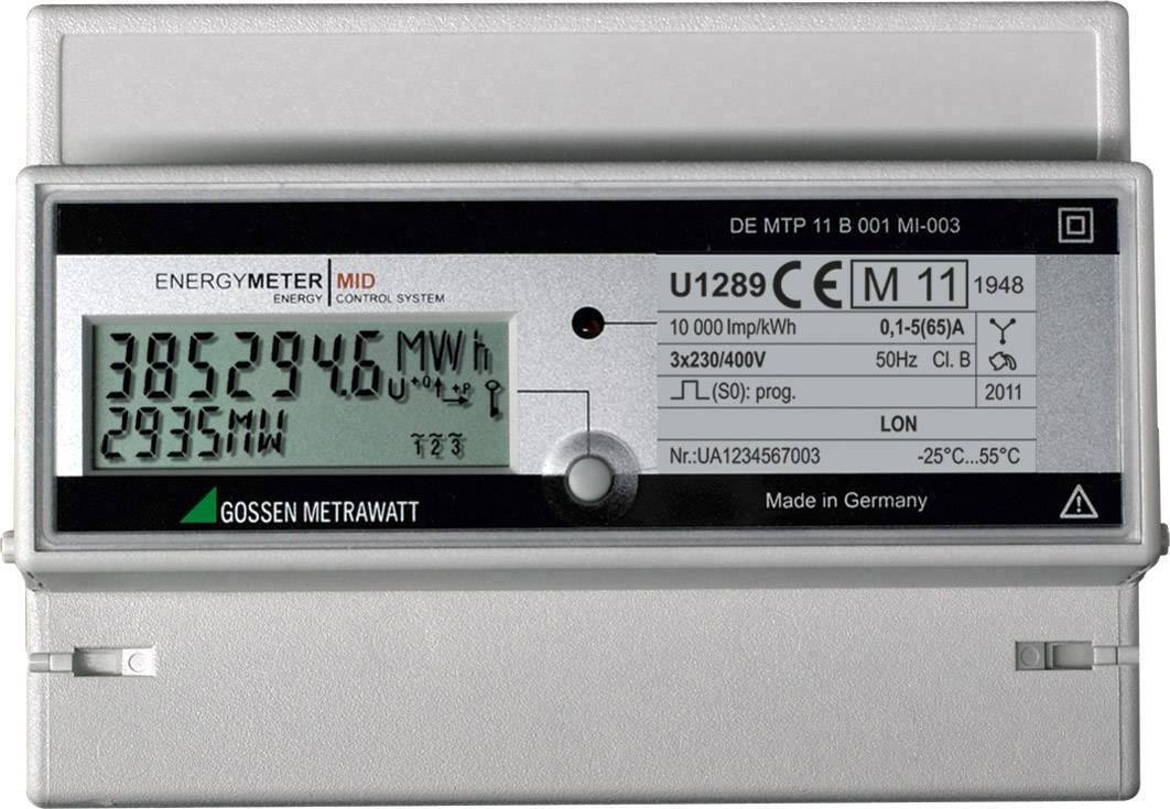 Gossen Metrawatt U1289-V011 U1289-V011 Elmätare 3-fas digital 65 A MID-konform: Ja 1 st