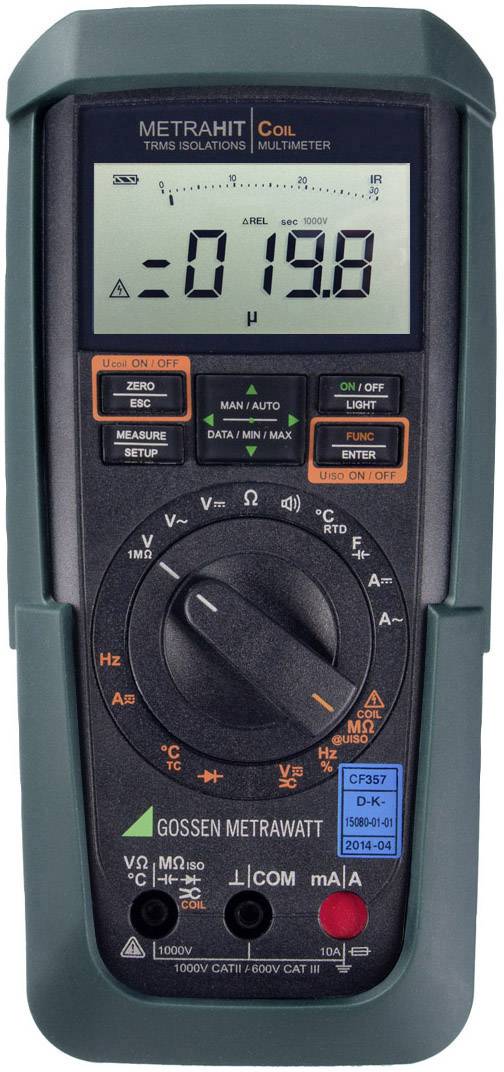 Gossen Metrawatt M246C Handmultimeter Kalibrerad (DAkkS) digital Stänksäker (IP54) CAT III 1000 V, CAT IV 600 V Display