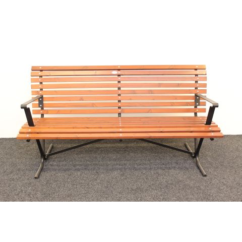 Eden Wood Göteborg EW 0916-6 Trädgårdsbänk med armstöd Brun