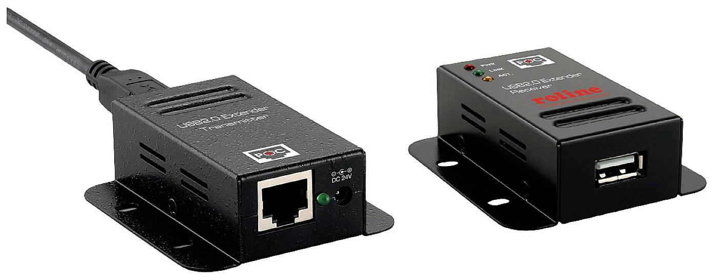 Roline USB-kabel USB 2.0 RJ45-kontakt 50 m Svart 12.04.1102