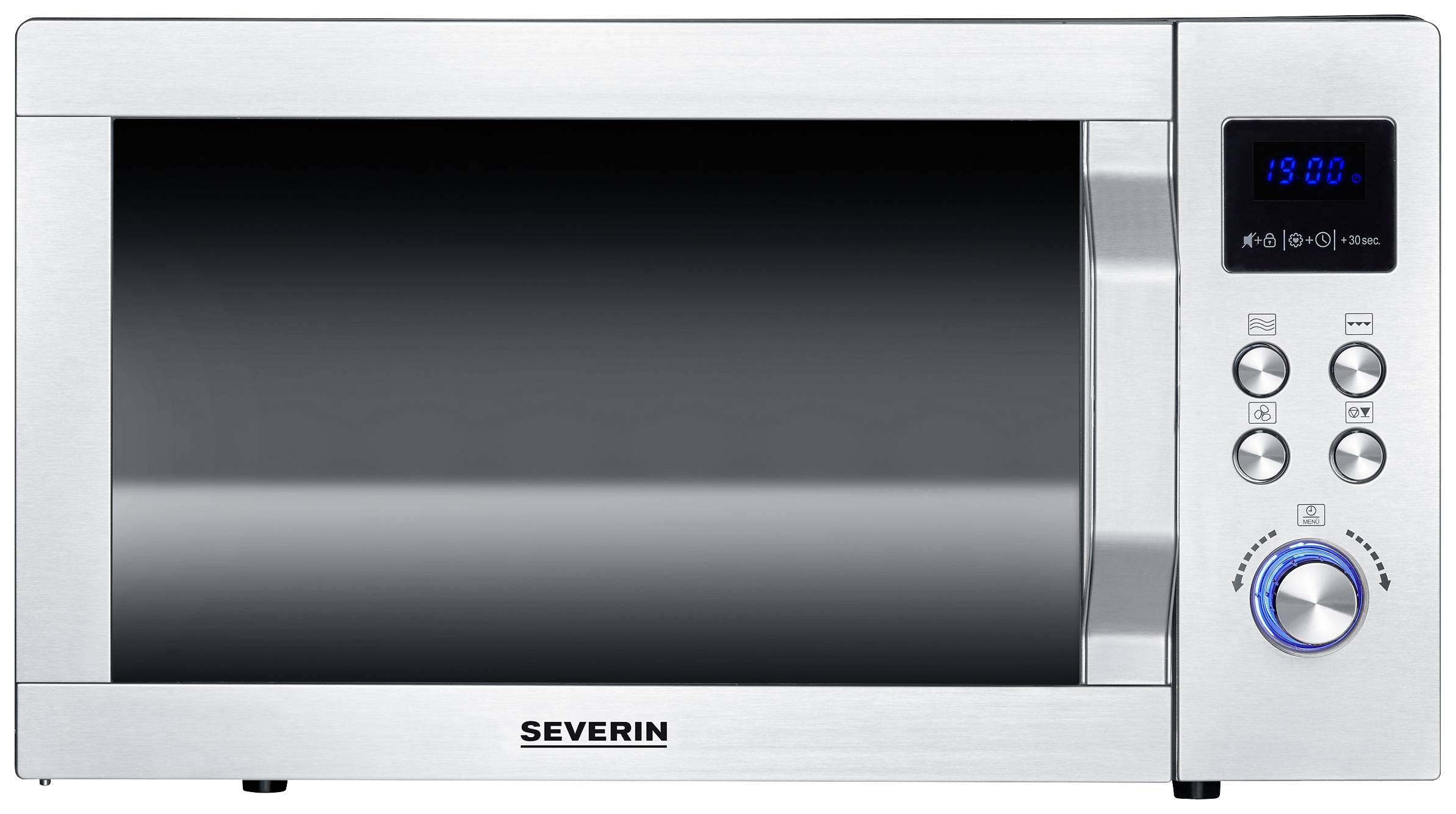 Severin MW 7777 Mikrovågsugn Rostfritt stål, Svart (matt) 900 W Grillfunktion