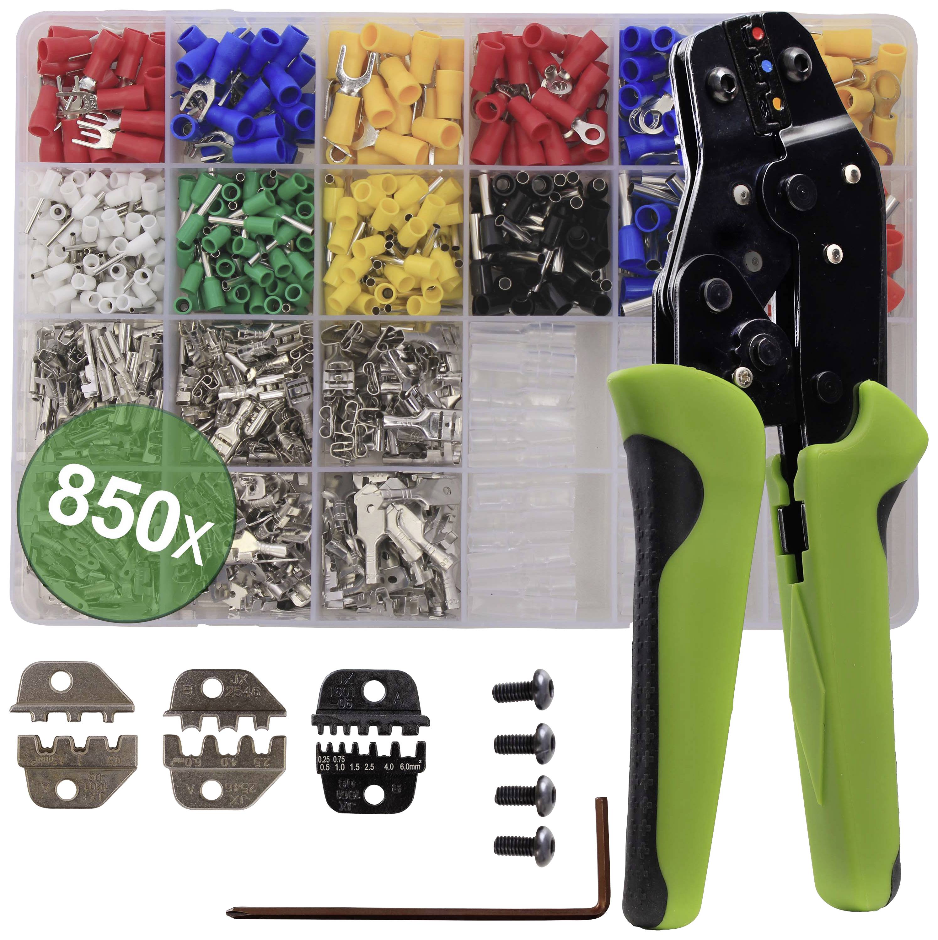 Quadrios 22T014 22T014 Crimptång-set Ändhylsor, Flat kontakthylsa, Kontaktdon solcell 0.25 till 6 mm²