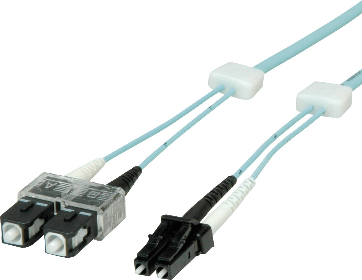 Easylan LSD32100100 Fiberoptik LWL Anslutningskabel 10.00 m Turkos 50/125 µ Multimode OM3