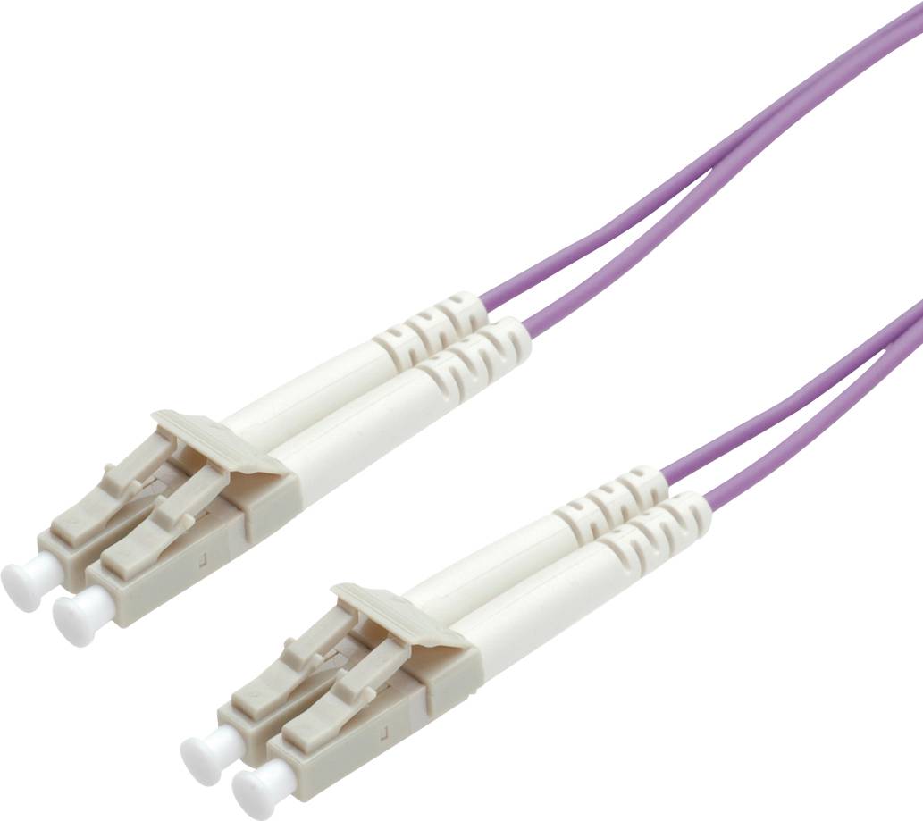 Roline 21.15.8752 Fiberoptik LWL Anslutningskabel 2.00 m Violett [1x LC-stiftdon – 1x LC-stiftdon] 50/125 µ Multimode OM