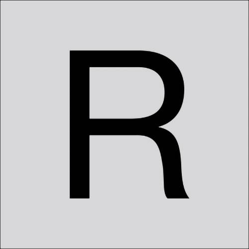 RZB 99223.013.R Bokstaven ”R” stor 120 mm 1 st
