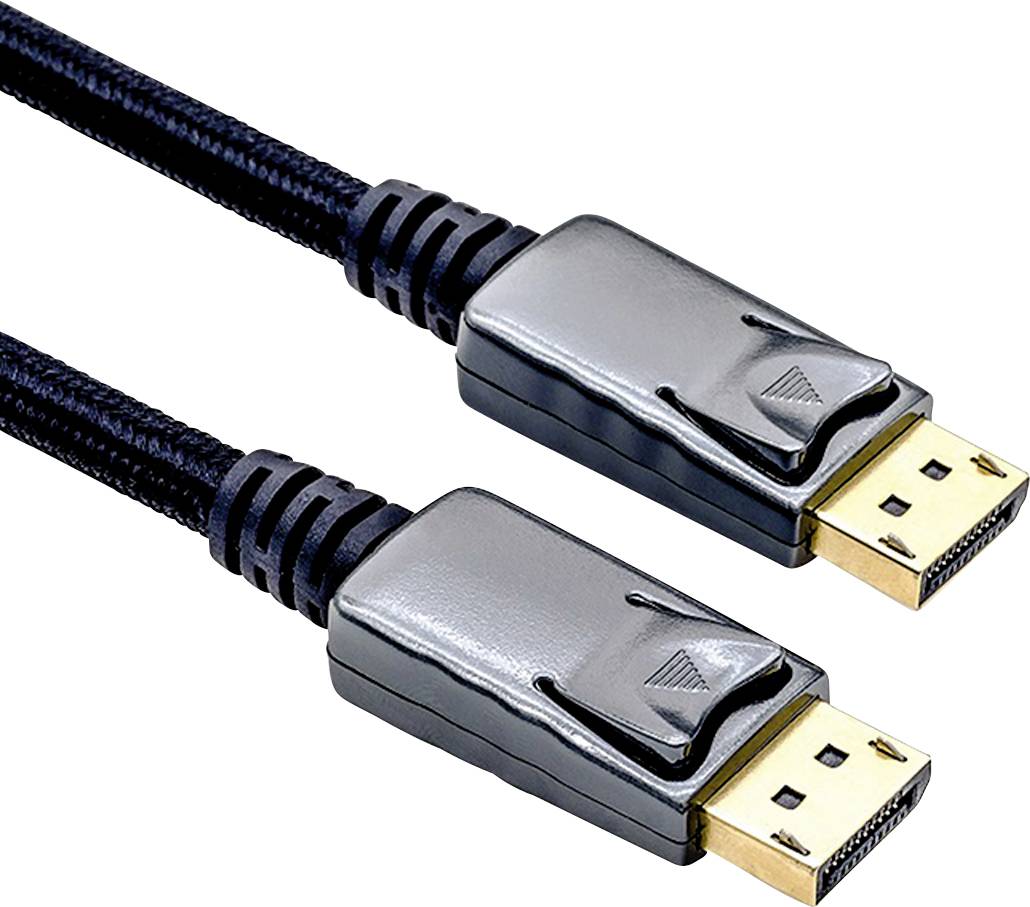 Roline DisplayPort Anslutningskabel DisplayPort-kontakt, DisplayPort-kontakt 3.00 m Svart 11.04.5882 Skärmad DisplayPort