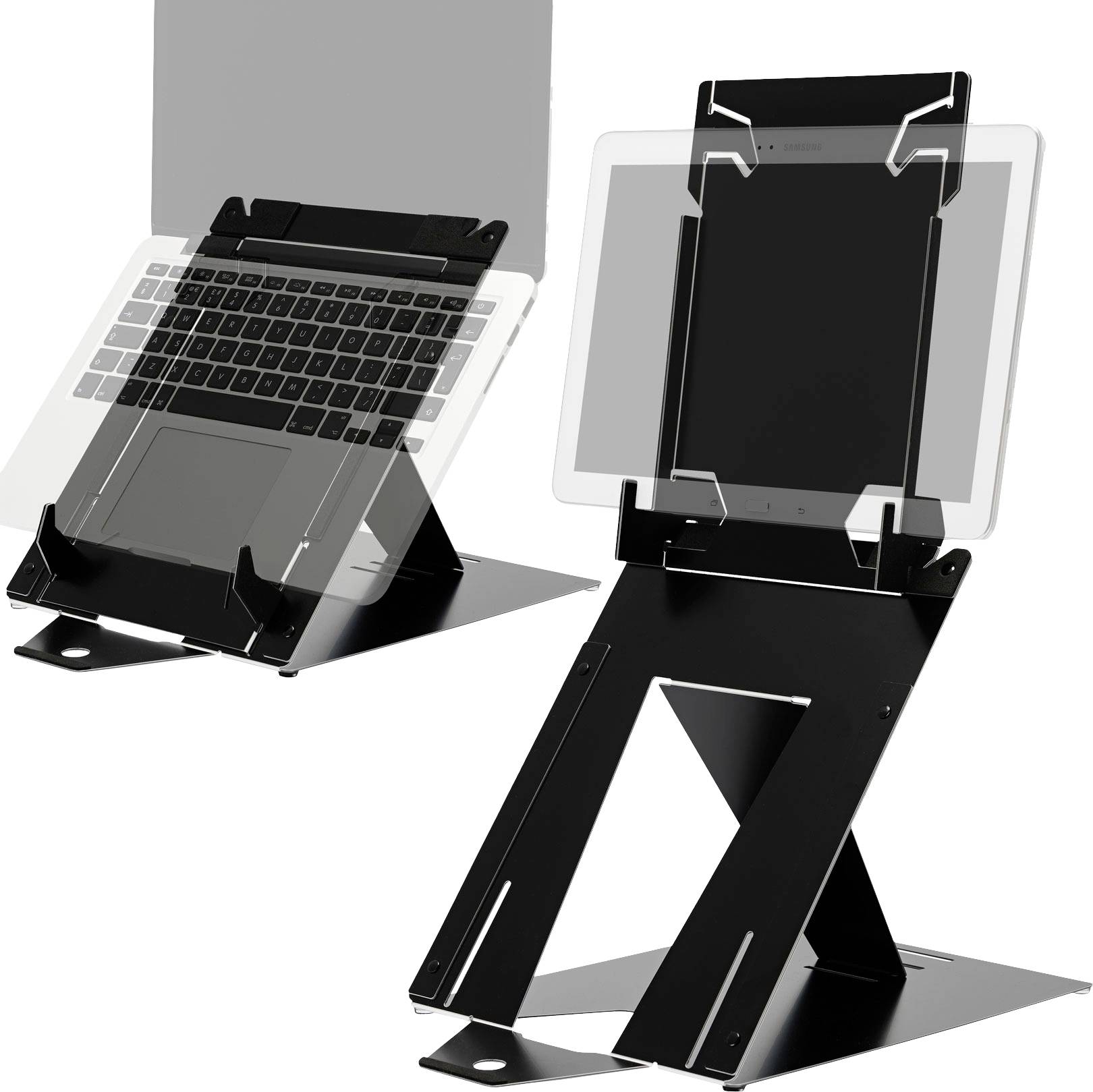 R-GO Tools Riser Duo Notebook-stativ höjdjusterbar