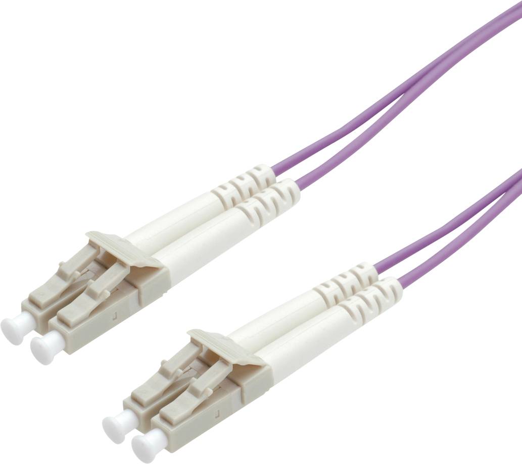 Roline 21.15.8750 Fiberoptik LWL Anslutningskabel 0.50 m Violett [1x LC-stiftdon – 1x LC-stiftdon] 50/125 µ Multimode OM