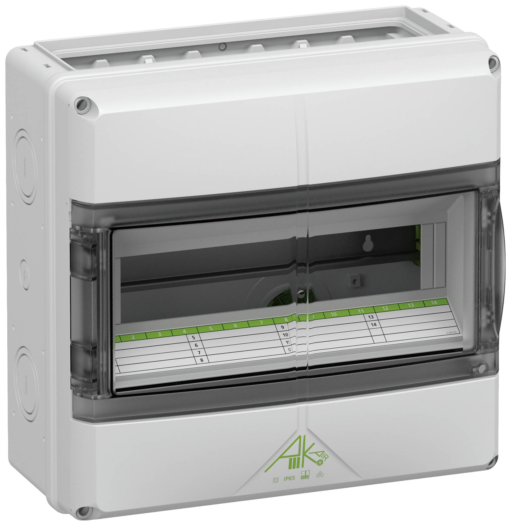 Spelsberg 73351401 AK-F 14 Normkapsling Moduler totalt = 14 Antal serier = 1