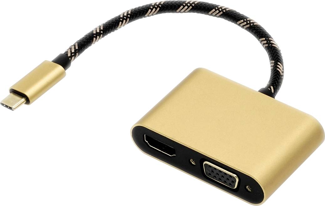 Roline USB-C® / HDMI Adapterkabel USB-C®-kontakt, HDMI-A uttag 0.10 m Flerfärgad 12.03.3165 USB-C®-skärmkabel