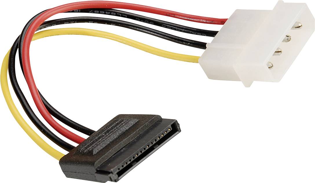 Roline PC Anslutningskabel [1x Molex 4-pol hane – 1x SATA-strömkontakt hona 15-pol] 0.15 m Flerfärgad