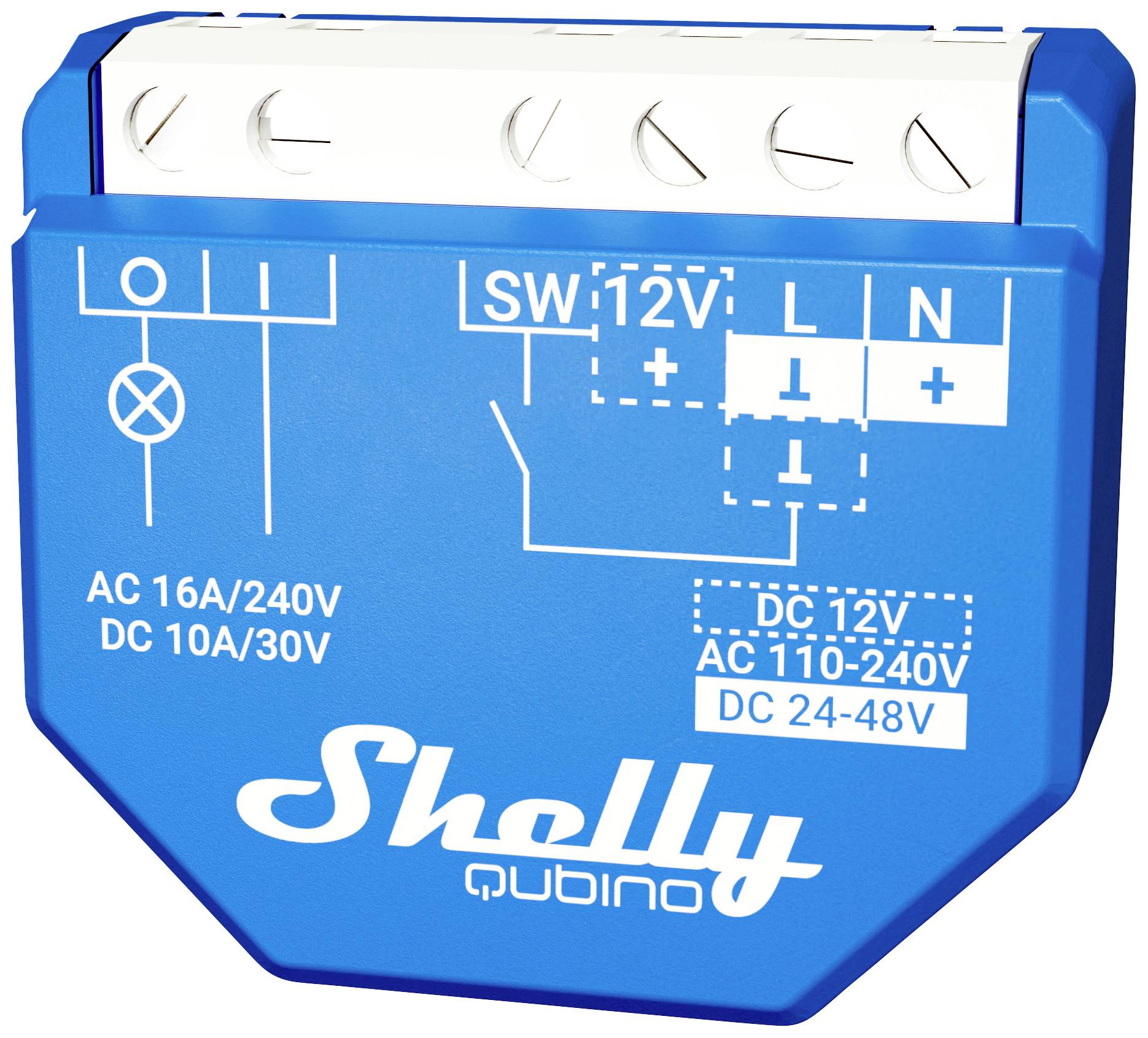 Shelly Shelly Qubino Wave 1 Strömbrytare Z-Wave, Z-Wave+